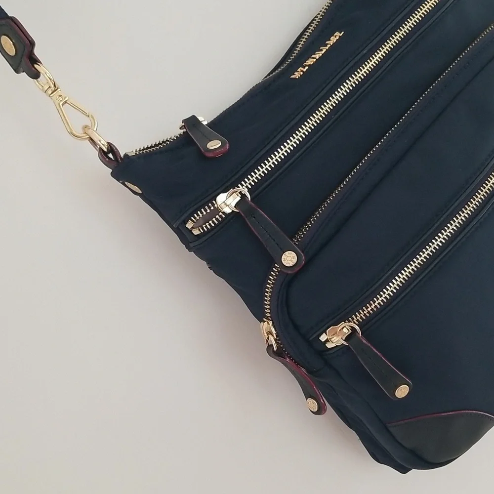 MZ Wallace Dawn Blue / Gold Hardware Downtown Crosby Hobo/Cross…